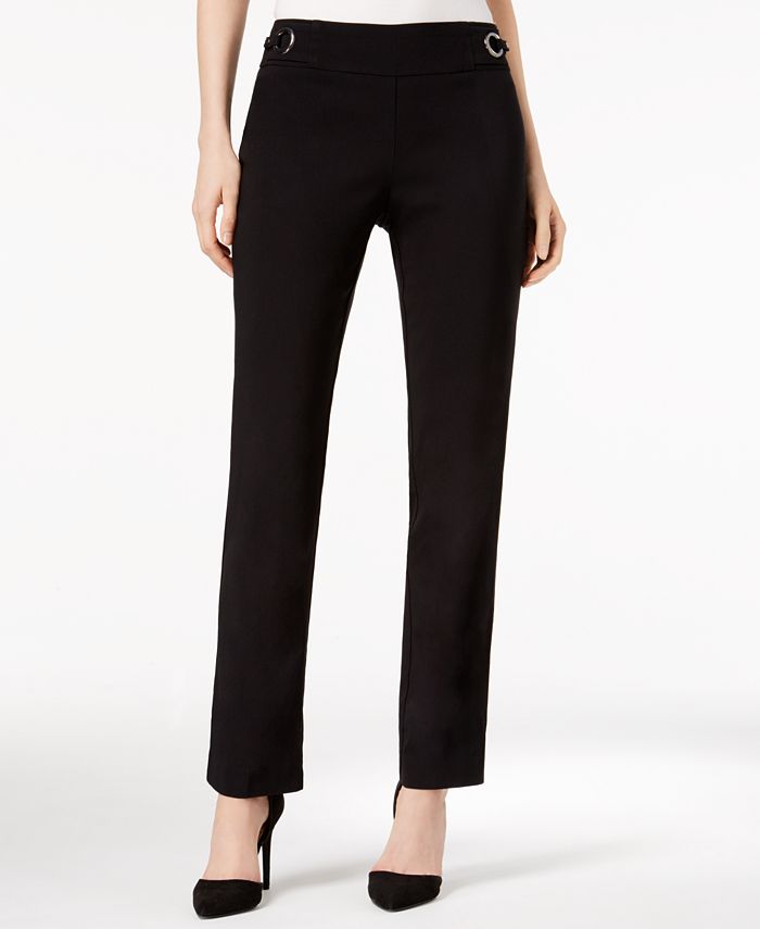 JM Collection Petite Pull-On Grommet Pants, Created for Macy's - Macy's
