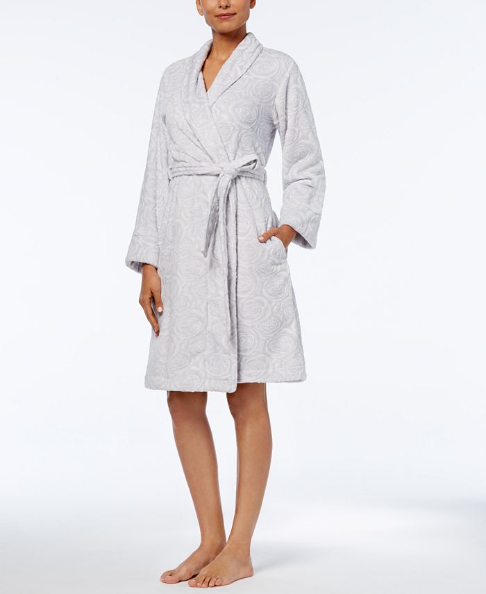 Charter Club Short Textured Robe, Created for Macy's - Macy's
