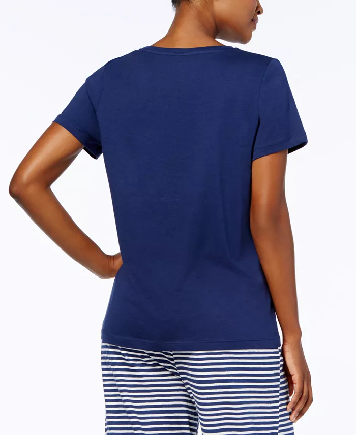 Women's Sleepwell Solid S/S V-Neck T-Shirt with Temperature Regulating Technology - thumbnail 8