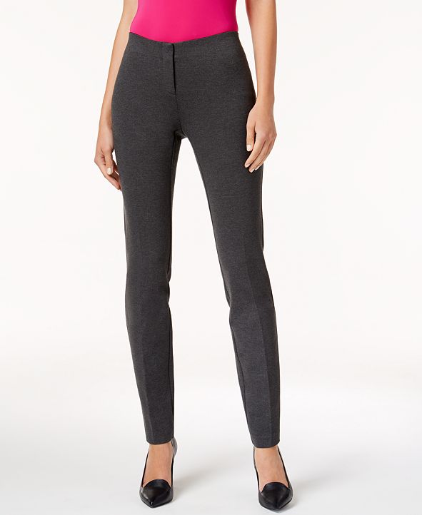 Alfani Women's Hollywood Skinny Ponte Pants Black Size 28W