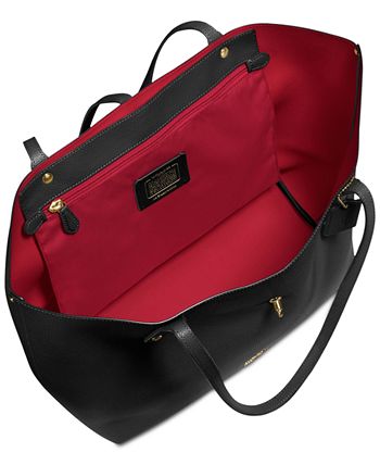 Coach market hotsell tote black red