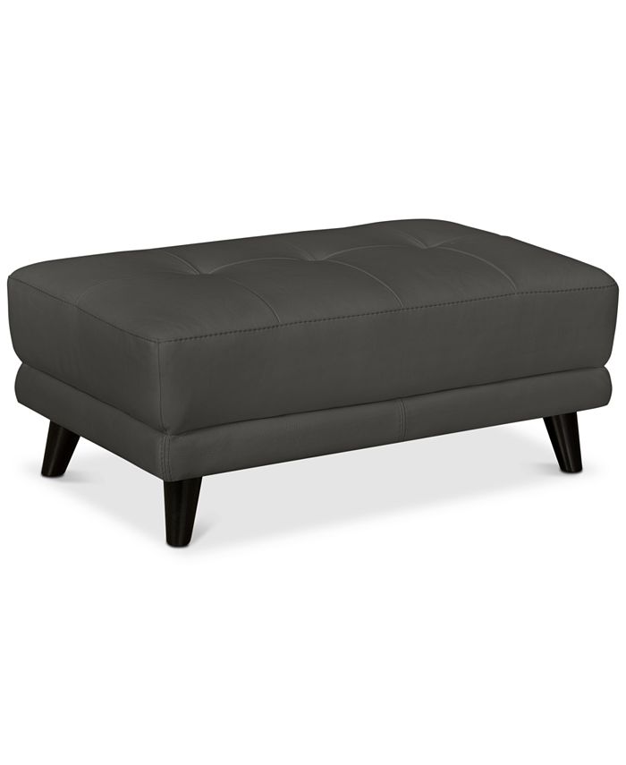 Furniture - Lanz Leather Ottoman, Created for Macy's