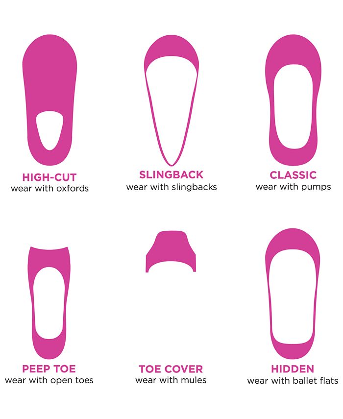 Hue - Women's Sheer Toe-Cover Liner Socks