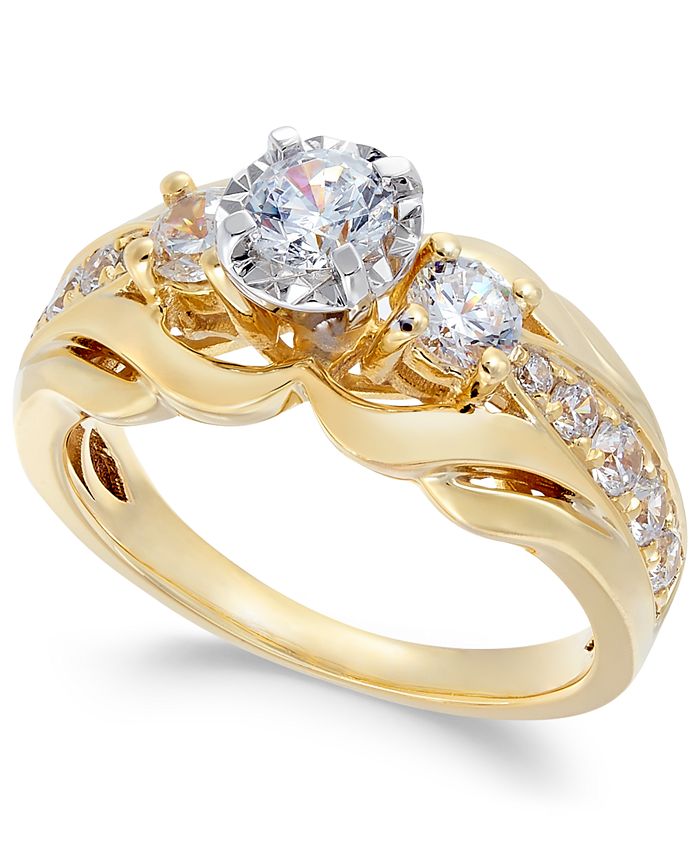 Macy's Diamond Engagement Ring (1 ct. t.w.) in 14k Gold - Macy's