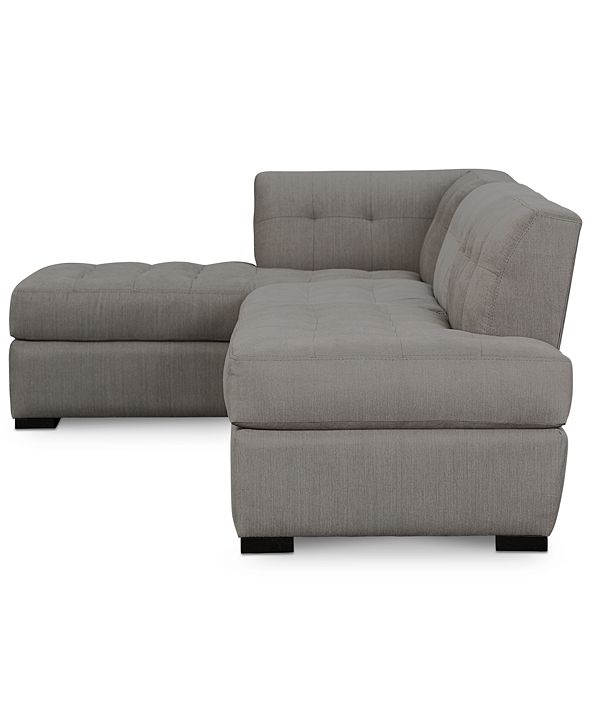 Furniture Roxanne II Performance Fabric 3Pc. Modular Sofa with Bumper