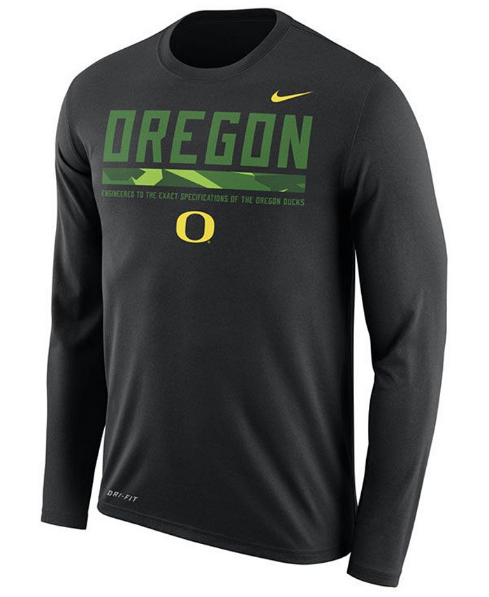 Nike Men's Oregon Ducks Legend Sideline Long Sleeve T-Shirt - Macy's
