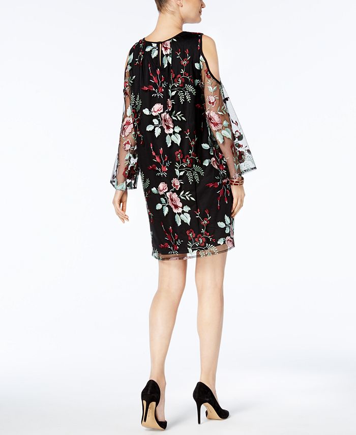 ECI Cold-Shoulder Shift Dress - Macy's