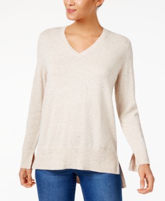 Style & Co Cotton High-Low Sweater, Created for Macy's - Macy's