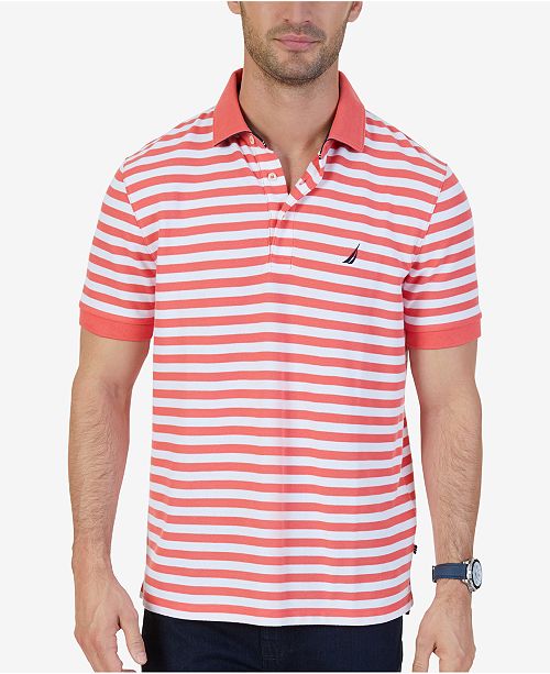Nautica Men's ClassicFit Striped Performance Deck Polo Polos Men