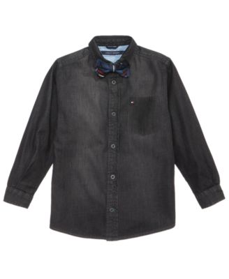 Tommy Hilfiger - Niles Cotton Shirt & Bowtie, Toddler & Little Boys (2T-7)