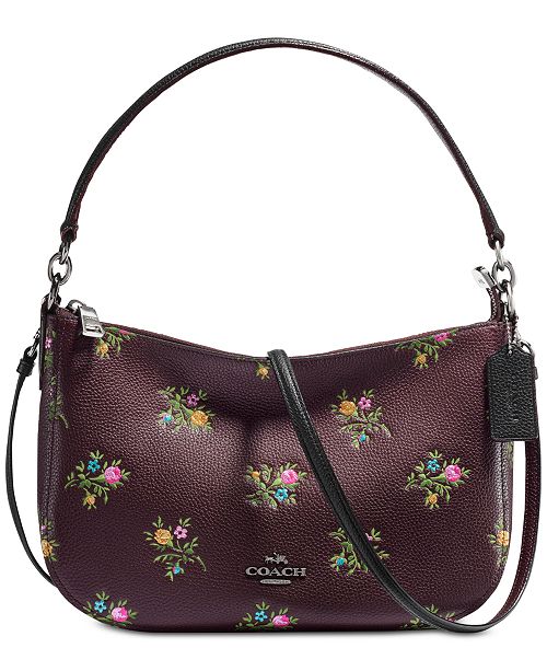 COACH Chelsea Crossbody with Cross Stitch Floral Print & Reviews - Handbags & Accessories - Macy&#39;s