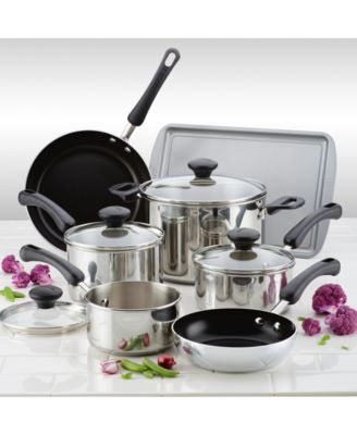 Farberware - 16-Pc. Classic Stainless Steel Cookware Set