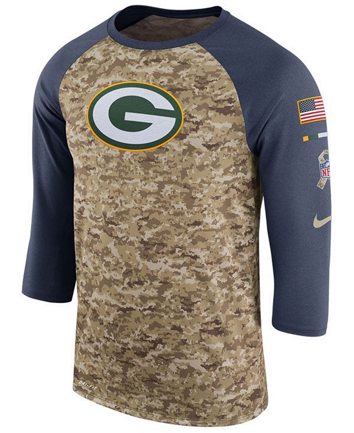 Nike Men's Green Bay Packers Salute To Service Raglan TShirt Macy's
