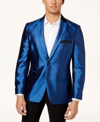 shiny blue blazer