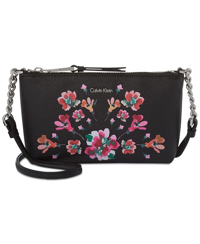 alleen Site lijn De gasten Calvin Klein Floral-Print Crossbody & Reviews - Handbags & Accessories -  Macy's