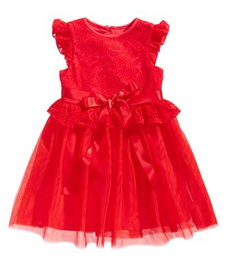 Laura Ashley Red Lace Dress, Little Girls (4-6X) - Dresses - Kids & Baby - Macy&#39;s