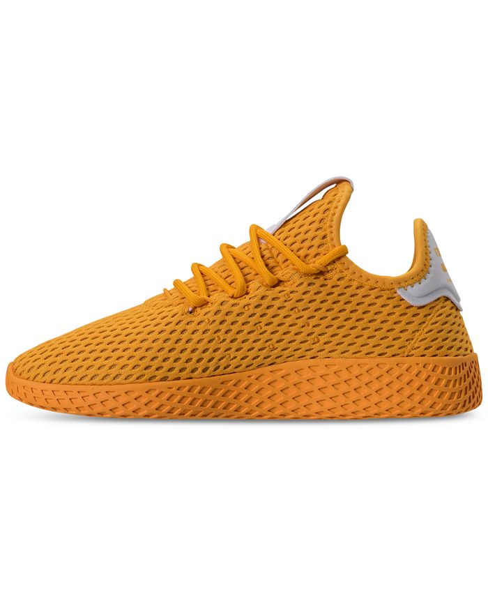 Adidas Pharrell Williams Hu J Big Kids 4.5 Sneakers Tech Beige Lace Up Low  Shoes