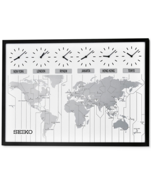 UPC 029665164698 product image for Seiko Six-City Wooden Wall Clock | upcitemdb.com