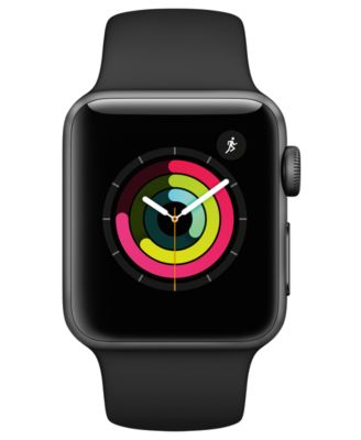 Apple Watch Series 3 (GPS), 38mm Space Gray Aluminum Case with Black Sport Band