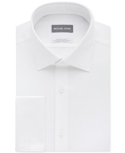 alfani Michael Kors Regular Fit Airsoft Non-Iron Performance French Cuff Dress Shirt Men's Fashion & Accessories