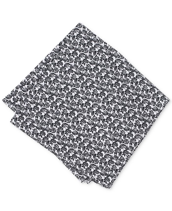 Bar III Men's Cabbage Rose Floral Pocket Square, Created for Macy's ...