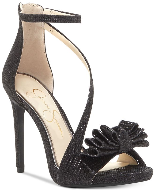 black satin dress sandals