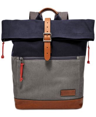 Fossil - Men's Defender Colorblocked Roll-Top Backpack