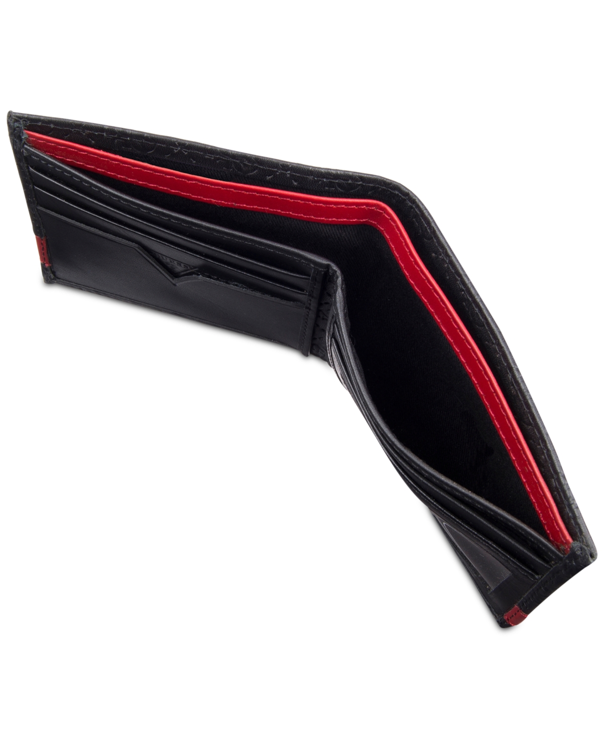 Shop Guess Men's Mesa Billfold Men's Leather Wallet In Black W,red