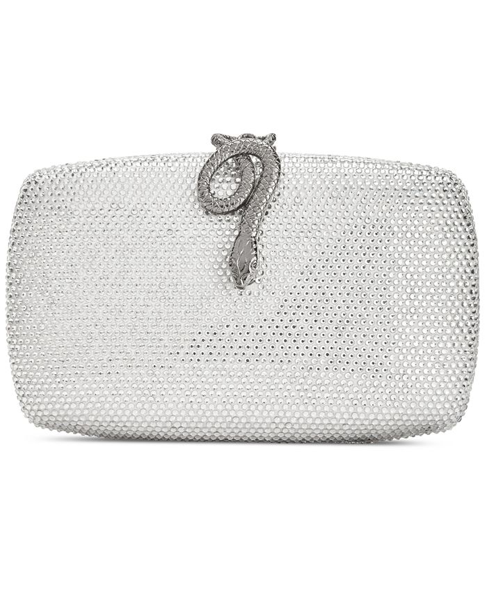 Macy's silver sales clutch purse
