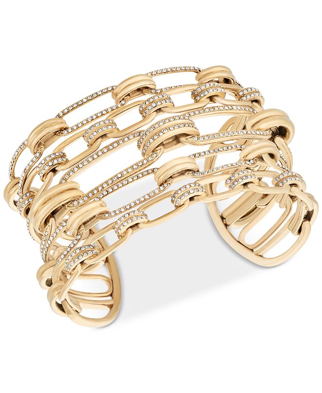 Michael Kors GoldTone Pavé Open Cuff Bracelet & Reviews
