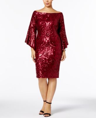 red sparkly dress plus size