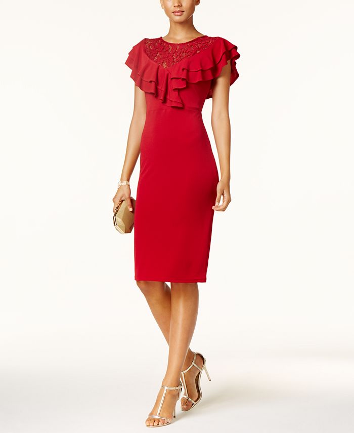 Ivanka Trump Ruffled Sheath Dress - Macy's