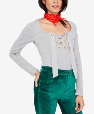 Free People - Looking Back Lace-Up Top