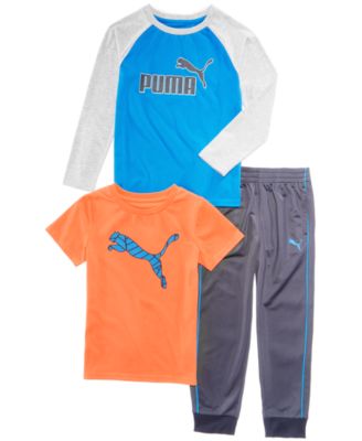 Puma 3-Pc. T-Shirts \u0026 Pants Set, Little 