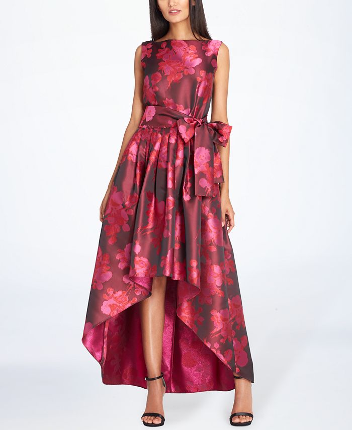 Macy's red high low hot sale dress