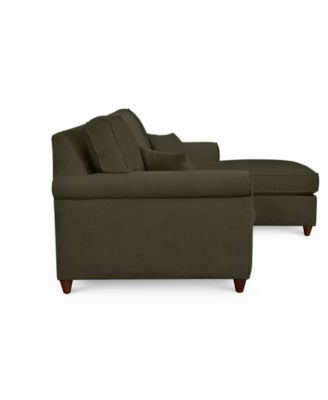 Lidia 82" Fabric 2-Pc. Reversible Chaise Sectional Sofa with Storage Ottoman - Custom Colors, Created for Macy's