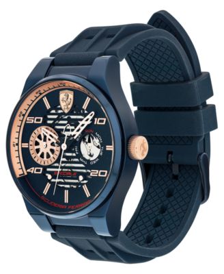 Ferrari LIMITED EDITION Men's Speciale Multi Blue Silicone Strap Watch 44mm