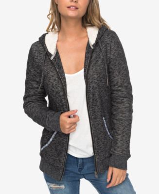 Roxy Juniors' Fleece-Lined Hoodie - Macy's