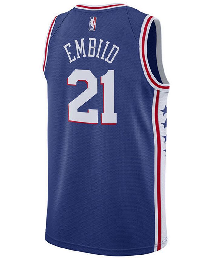 Nike Men's Joel Embiid Philadelphia 76ers Icon Swingman Jersey - Macy's