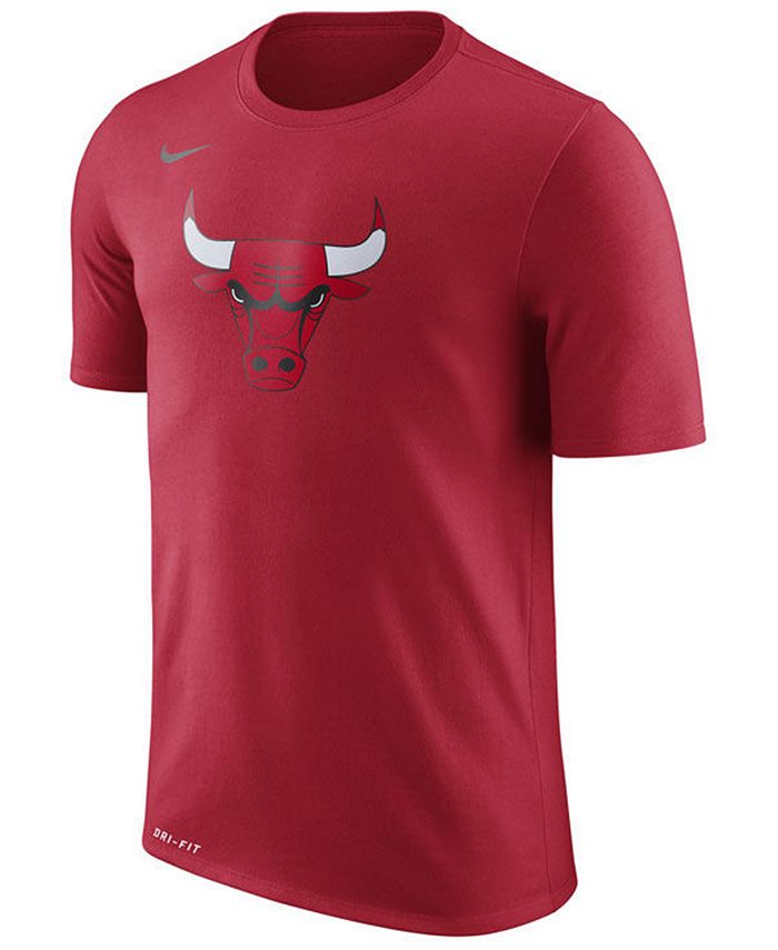 Nike Men's Chicago Bulls Dri-FIT Cotton Logo T-Shirt - Macy's