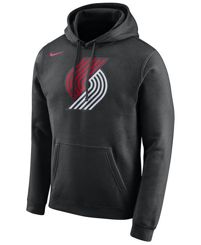 Nike Men's Portland Trail Blazers Logo Club Hoodie - Macy's
