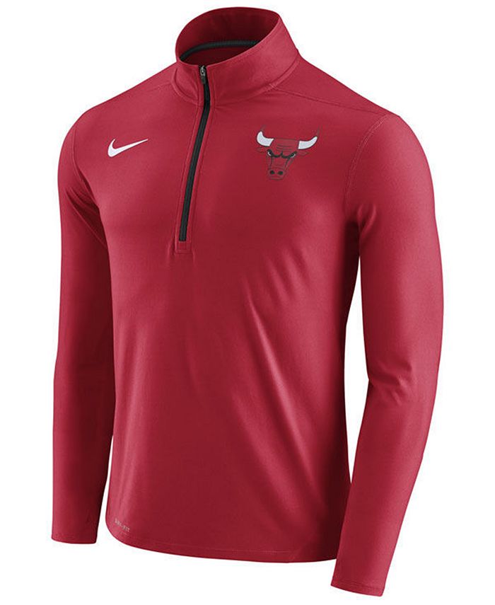 Men's Chicago Bulls Nike Red Practice Long Sleeve Performance T-Shirt