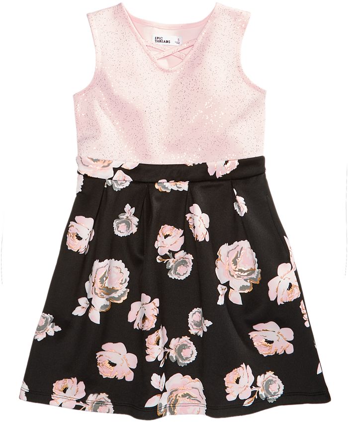 Epic Threads Floral-Print Sleeveless Dress, Little Girls, Created for ...