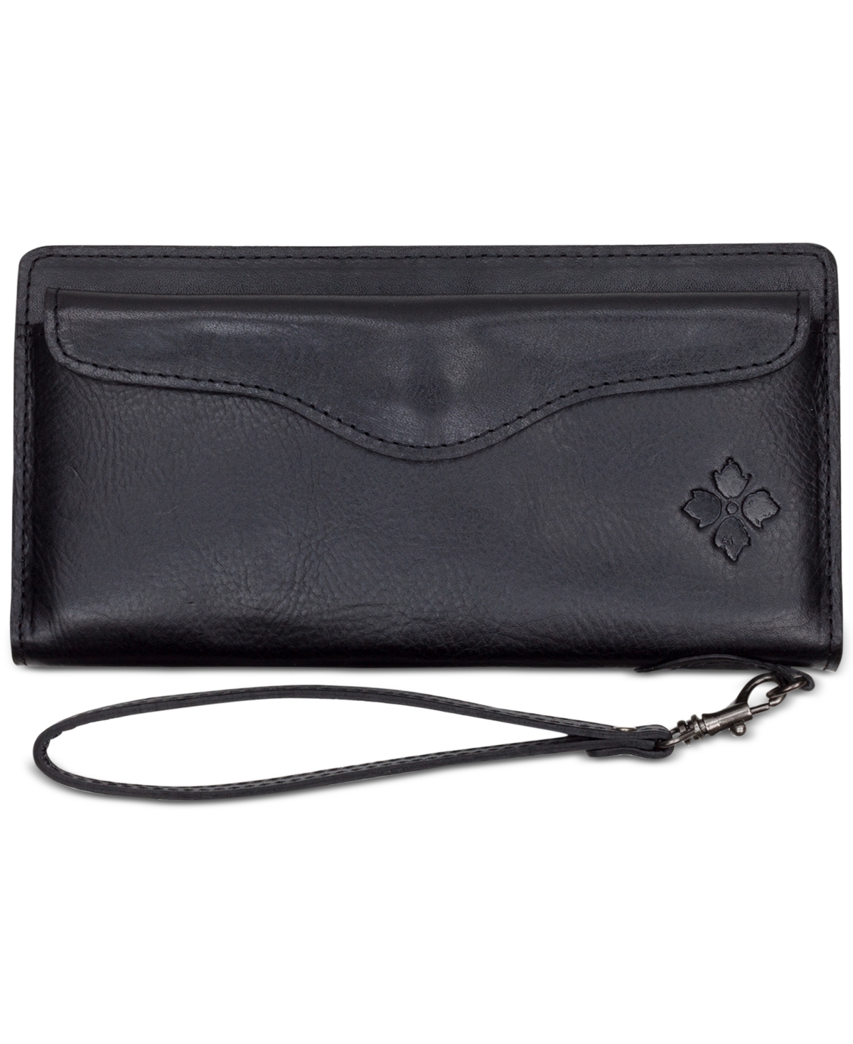 Valentia Smooth Leather Wallet - Black/Silver