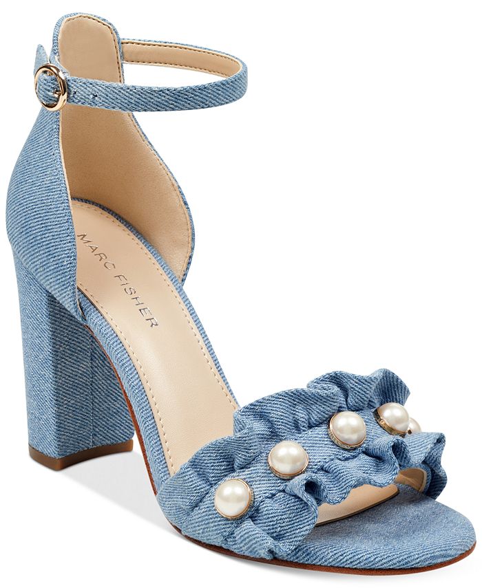 Marc Fisher King Pearl Ruffle Two Piece Sandals Macy s
