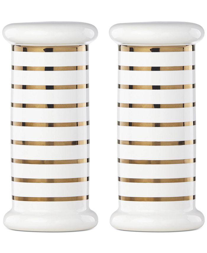 kate spade new york Charles Lane GoldTone Stripe Accents Salt & Pepper