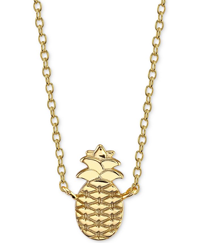 Unwritten Pineapple Pendant Necklace in GoldTone Sterling Silver Macy's