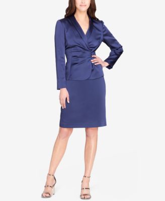 Tahari ASL - Satin Shawl-Collar Skirt Suit