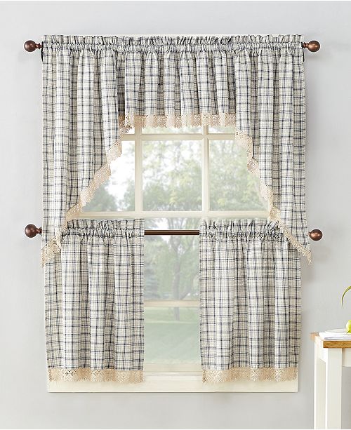 Lichtenberg No. 918 Maisie Plaid Kitchen Curtain Pairs ...