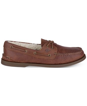 Sperry Men s A O 2 Eye Faux Fur Lined Boat Shoes Macy s